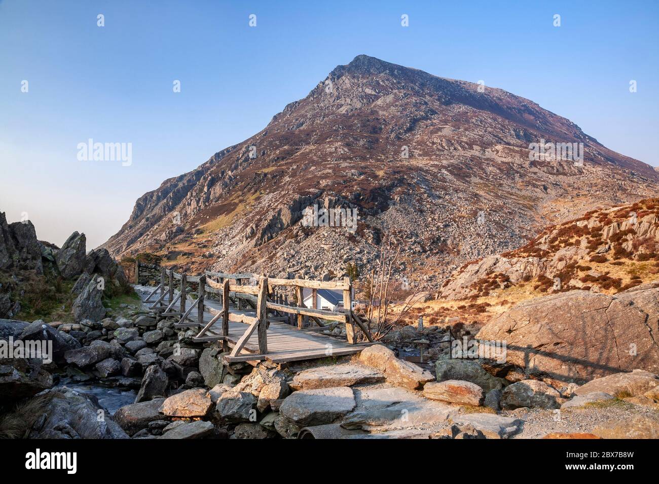 Pen Yr Ole Wen mountain, Snowdonia, North Wales Stock Photo