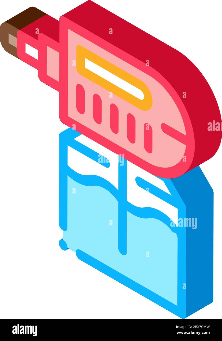 Electric Mosquito isometric icon vector illustration Stock Vector