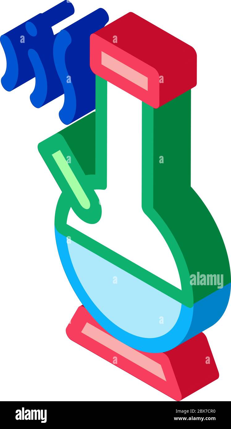 Smoking Bong isometric icon vector illustration Stock Vector