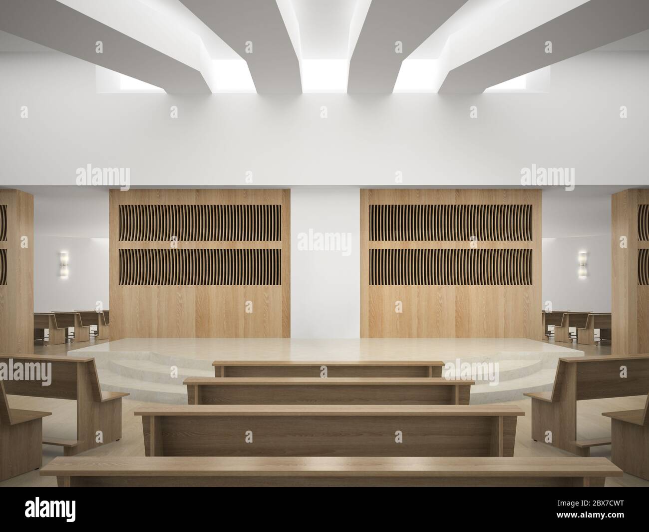 Interior of modern concert hall 3D rendering Stock Photo - Alamy