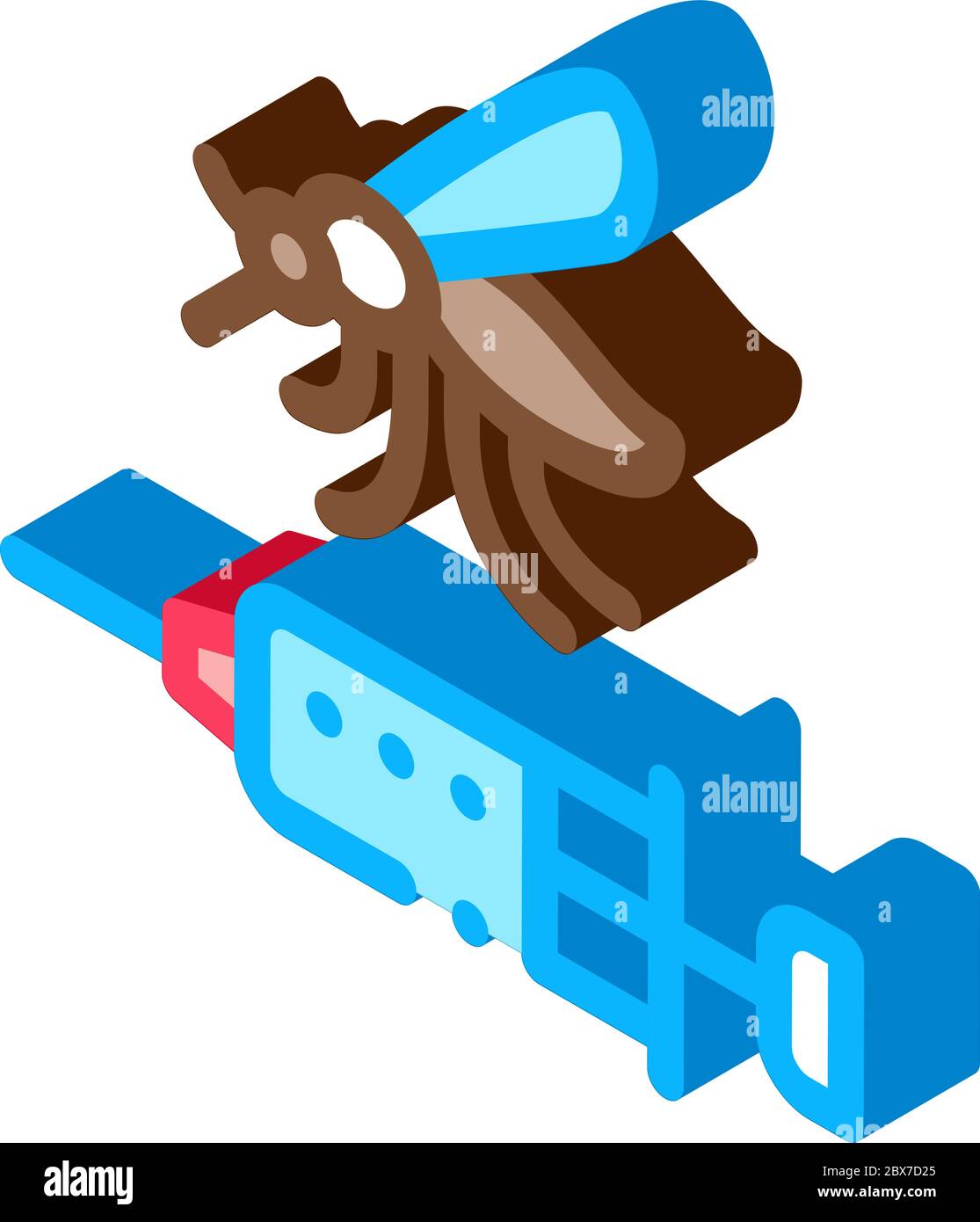 Mosquito Skull isometric icon vector illustration Stock Vector