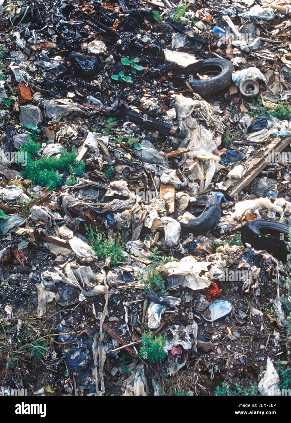 Garbage dump outside city in sodermanland Sweden Stock Photo