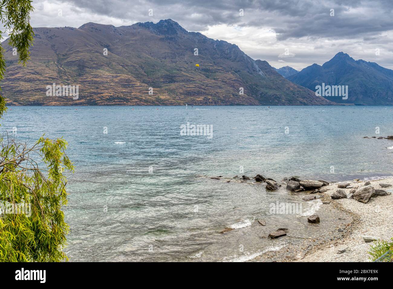 Queenstown and Lake Wakatipu in New Zealand's south Island Stock Photo ...