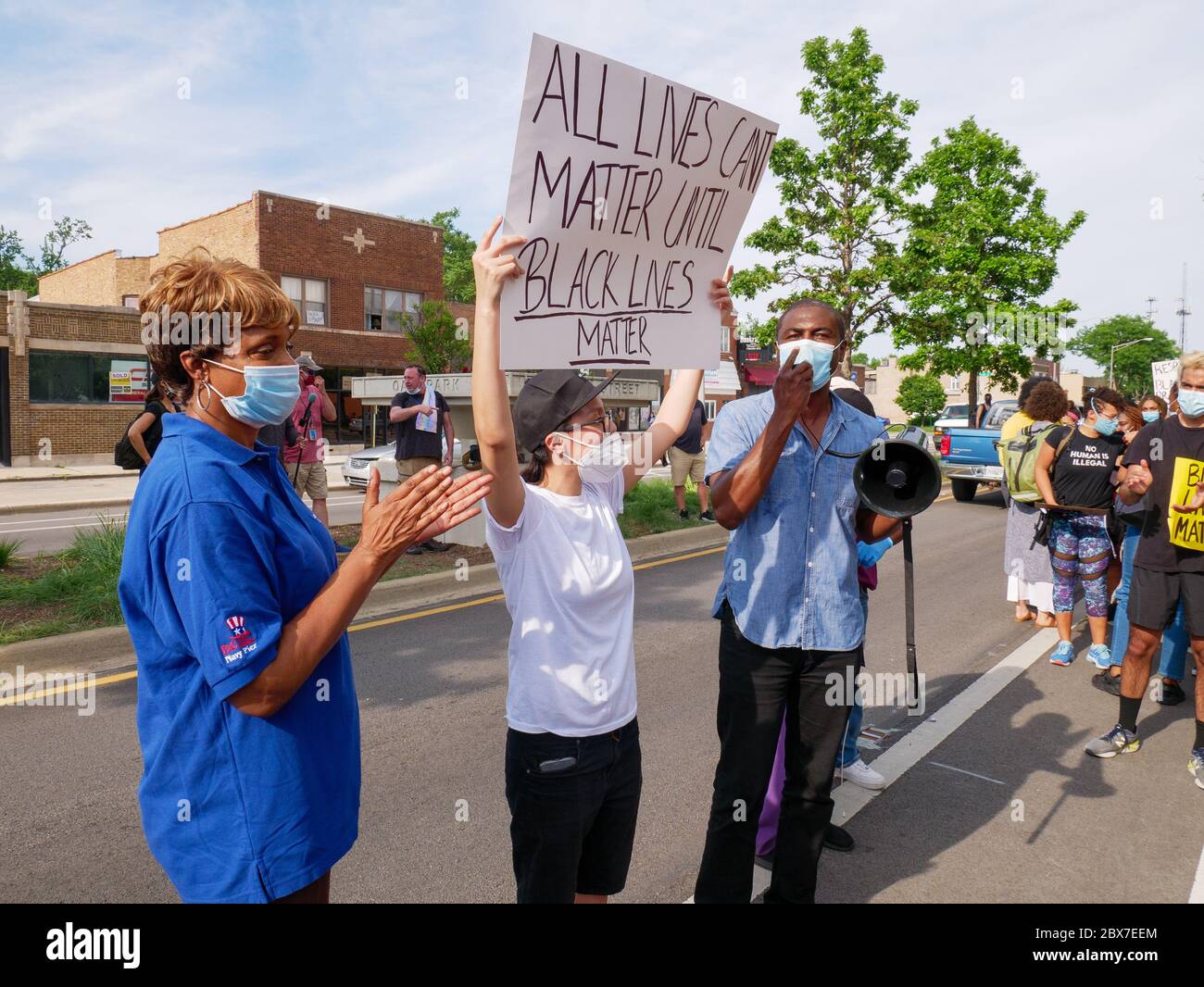Oak Park, Illinois, USA. 4th June 2020. State Representative LaShawn