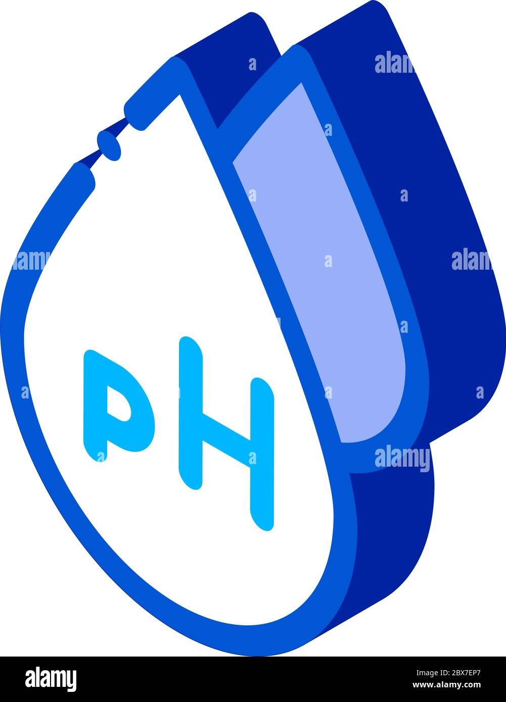 Neutral Ph Drop isometric icon vector illustration Stock Vector