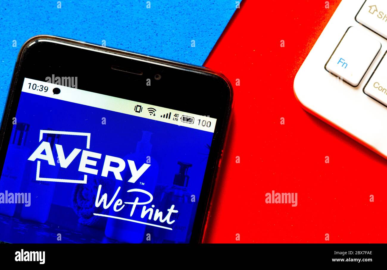 In This Photo Illustration An Avery WePrint Logo Is Seen Displayed On A In this photo illustration an avery weprint logo is seen displayed on a
