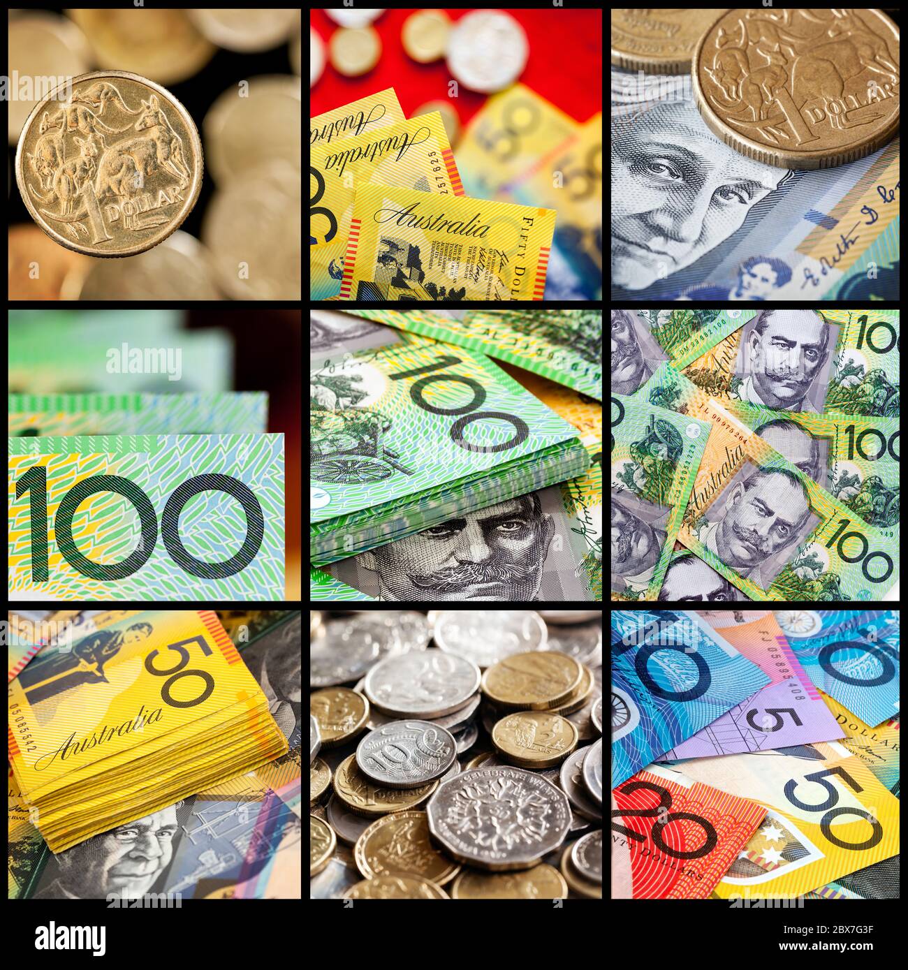 Australian money collection. Coins and notes Stock Photo Alamy