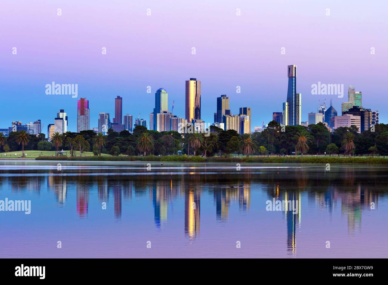 Melbourne, Australia. Skyline viewed from Albert