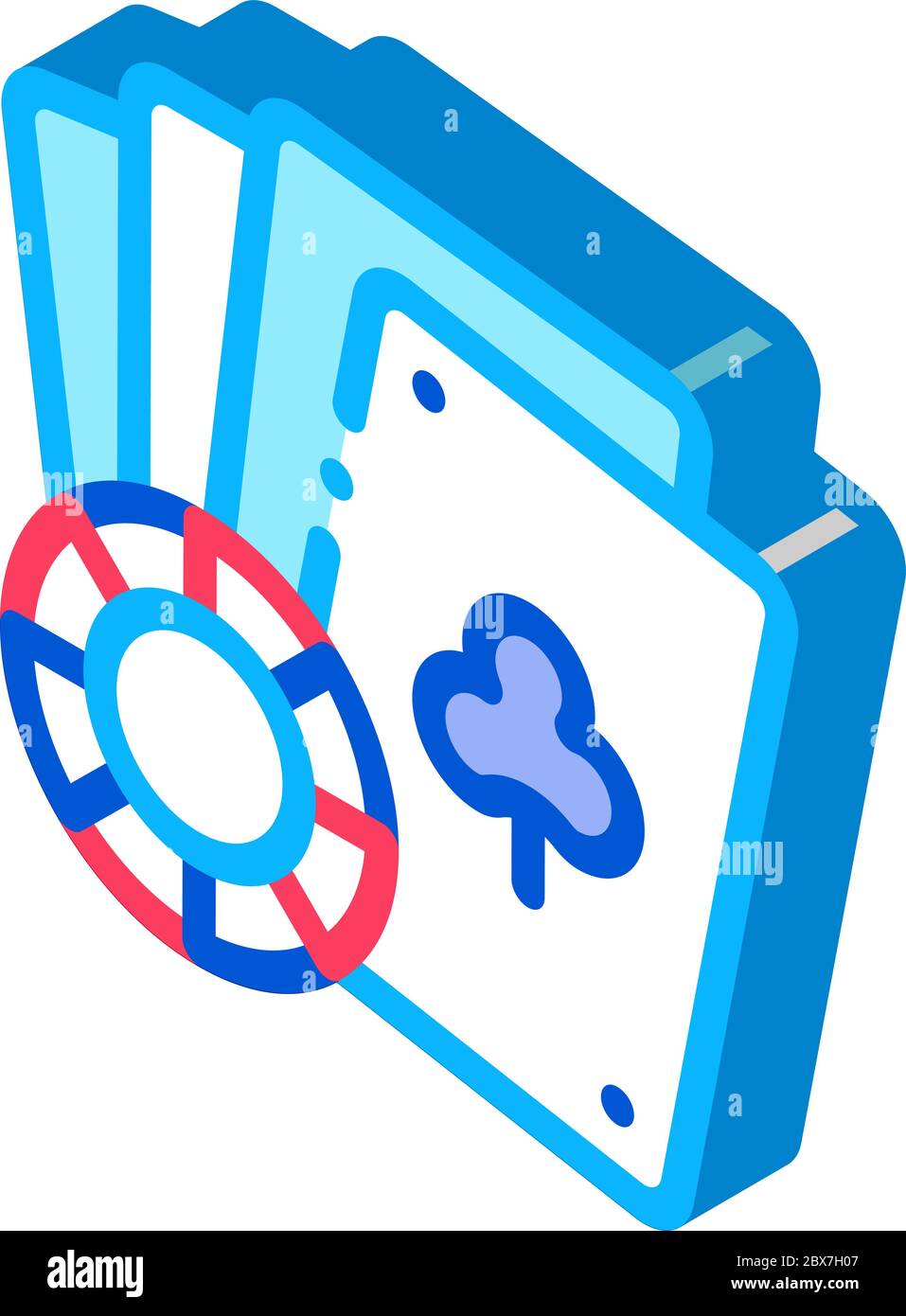 Playing Cards isometric icon vector illustration Stock Vector Image