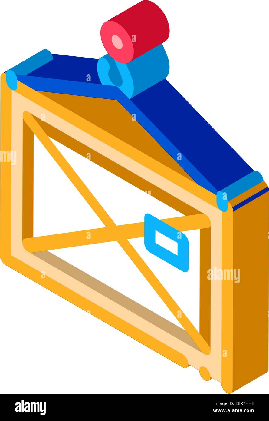 Wooden Container isometric icon vector illustration Stock Vector Image ...