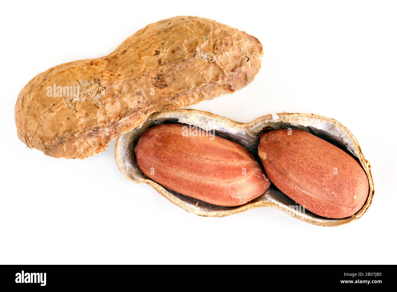 Roasted raw peanuts in shell, top view, isolated Stock Photo Alamy