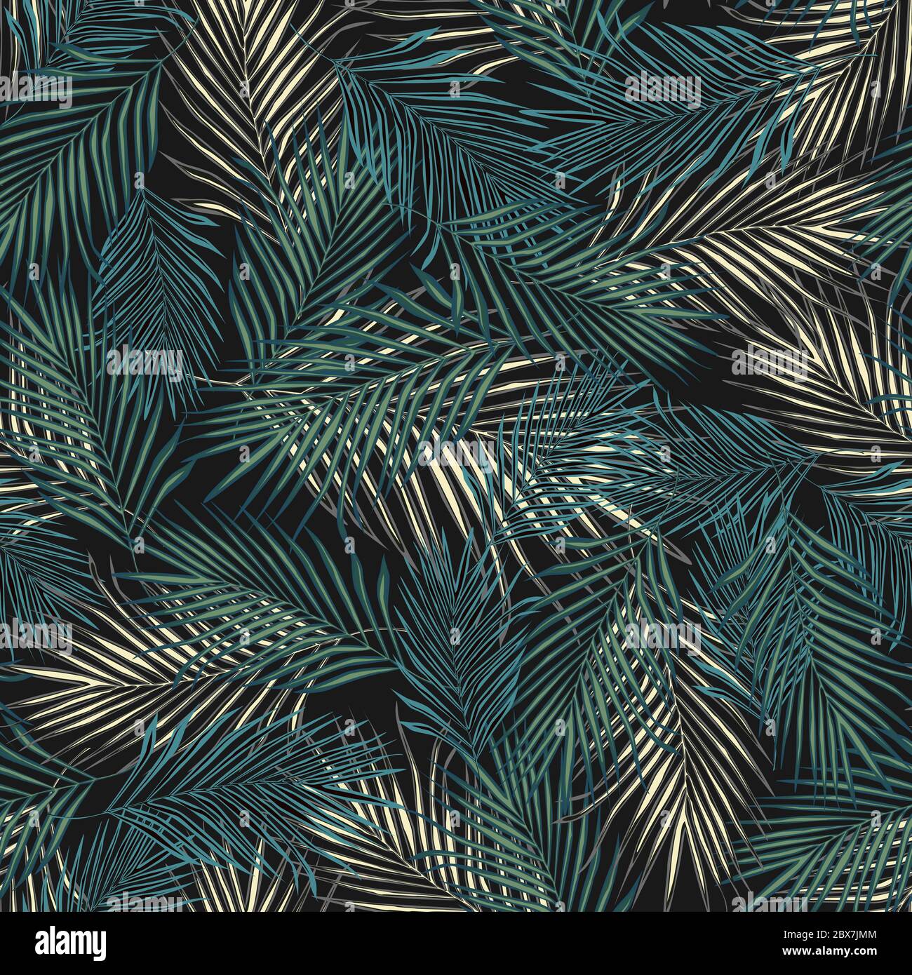 Fern Leaf Wallpaper Abstract Exotic Plant Seamless Pattern Tropical Palm Leaves Pattern Botanical Background For Book Covers Design Graphic Art Stock Vector Image Art Alamy