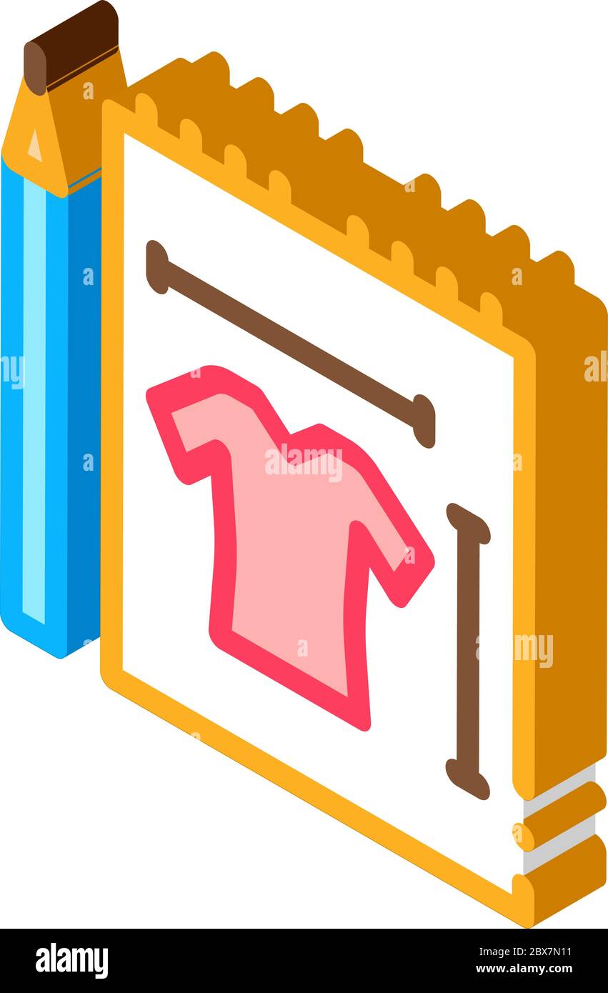 Clothes Sketch isometric icon vector illustration Stock Vector