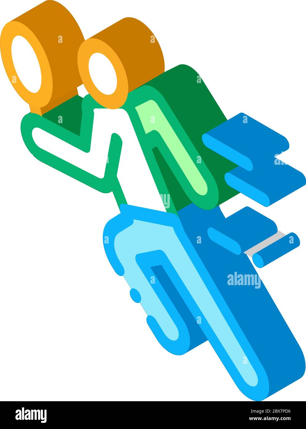 Run Tennis Player isometric icon vector illustration Stock Vector