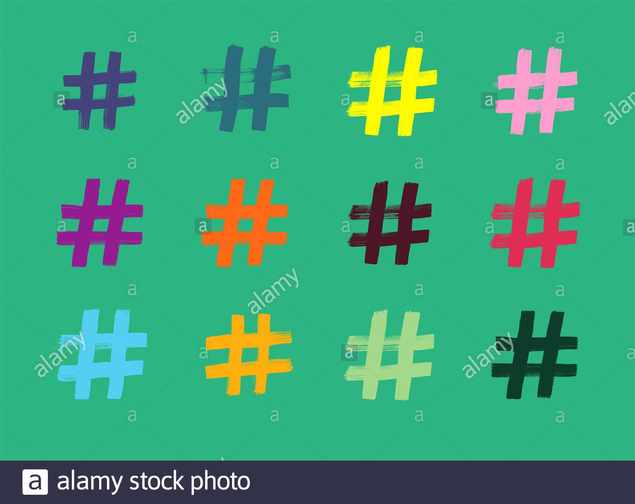 Hashtag Symbol Pattern Hashtags Hashtag Colorful Background Illustration Grunge Texture Internet Concepts Instagram Twitter Social Media Stock Photo Alamy