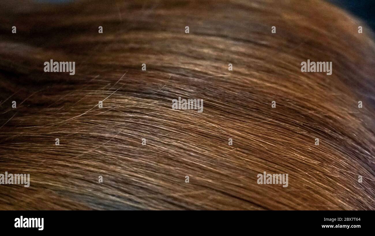 Close up brunette hair texture straight hi-res stock photography and ...