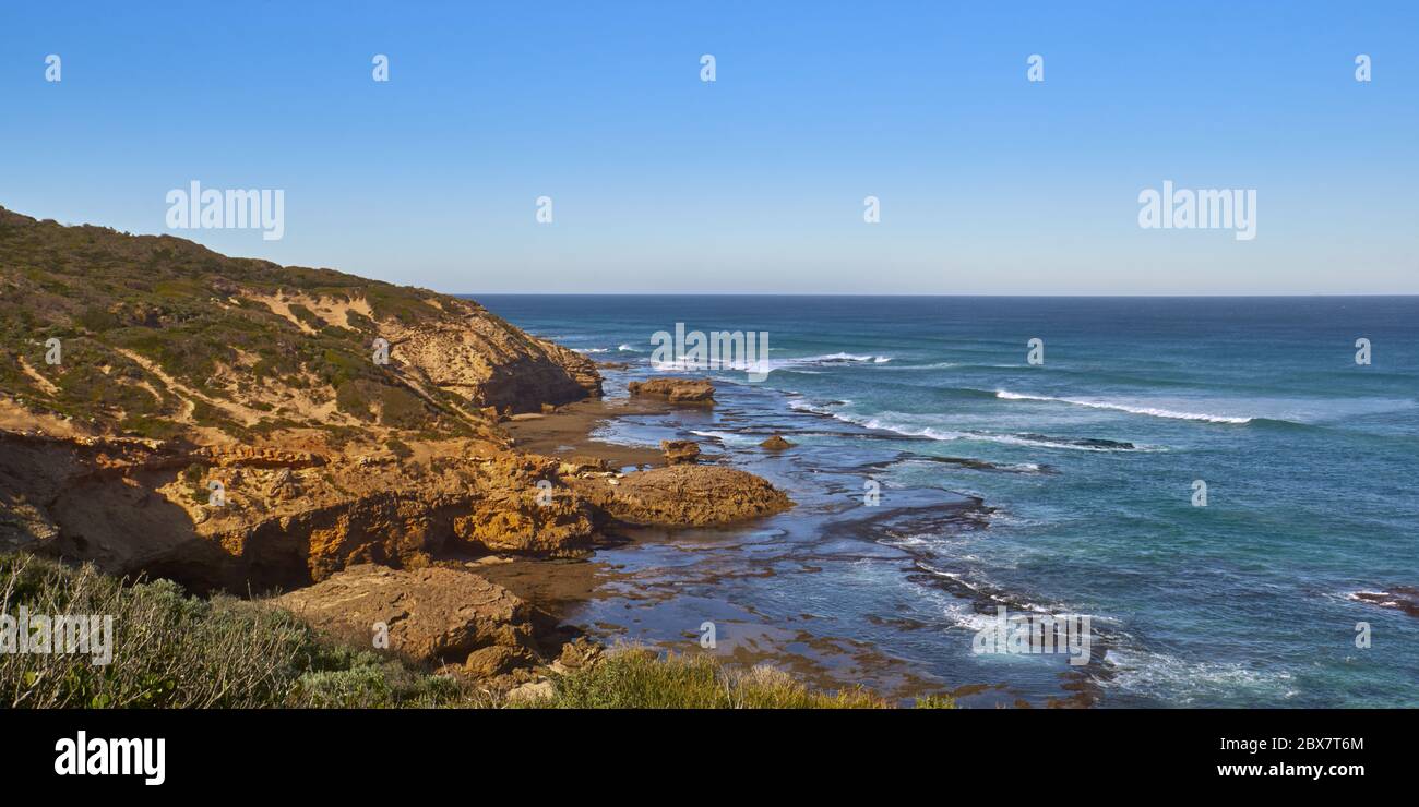 Sorrento Ocean Beach and Coppins Lookout. Mornington Peninsula, Melbourne, Australia Stock Photo