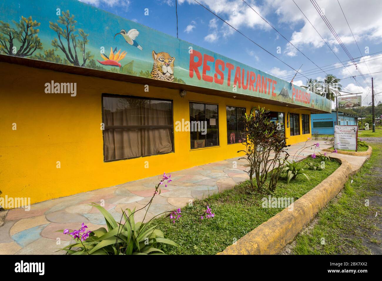 Restaurante Paraiso, Paradise Restaurant, Dos Rios; Alajuela Province; Costa Rica Stock Photo