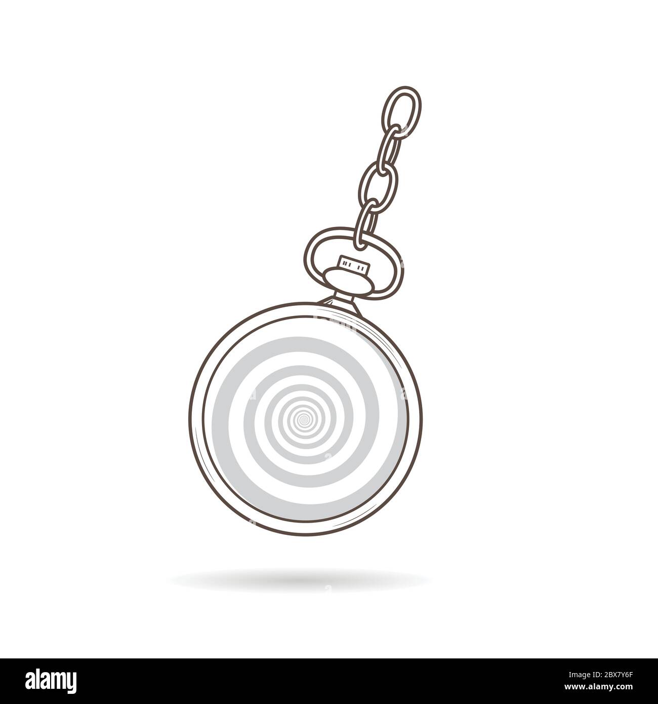 Hypnosis watch. Stopwatch for hypnotherapy. Pocketwatch with chain