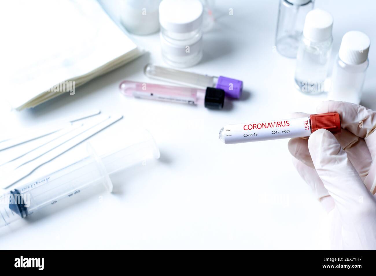 Laboratory, covid-19 blood test Stock Photo - Alamy