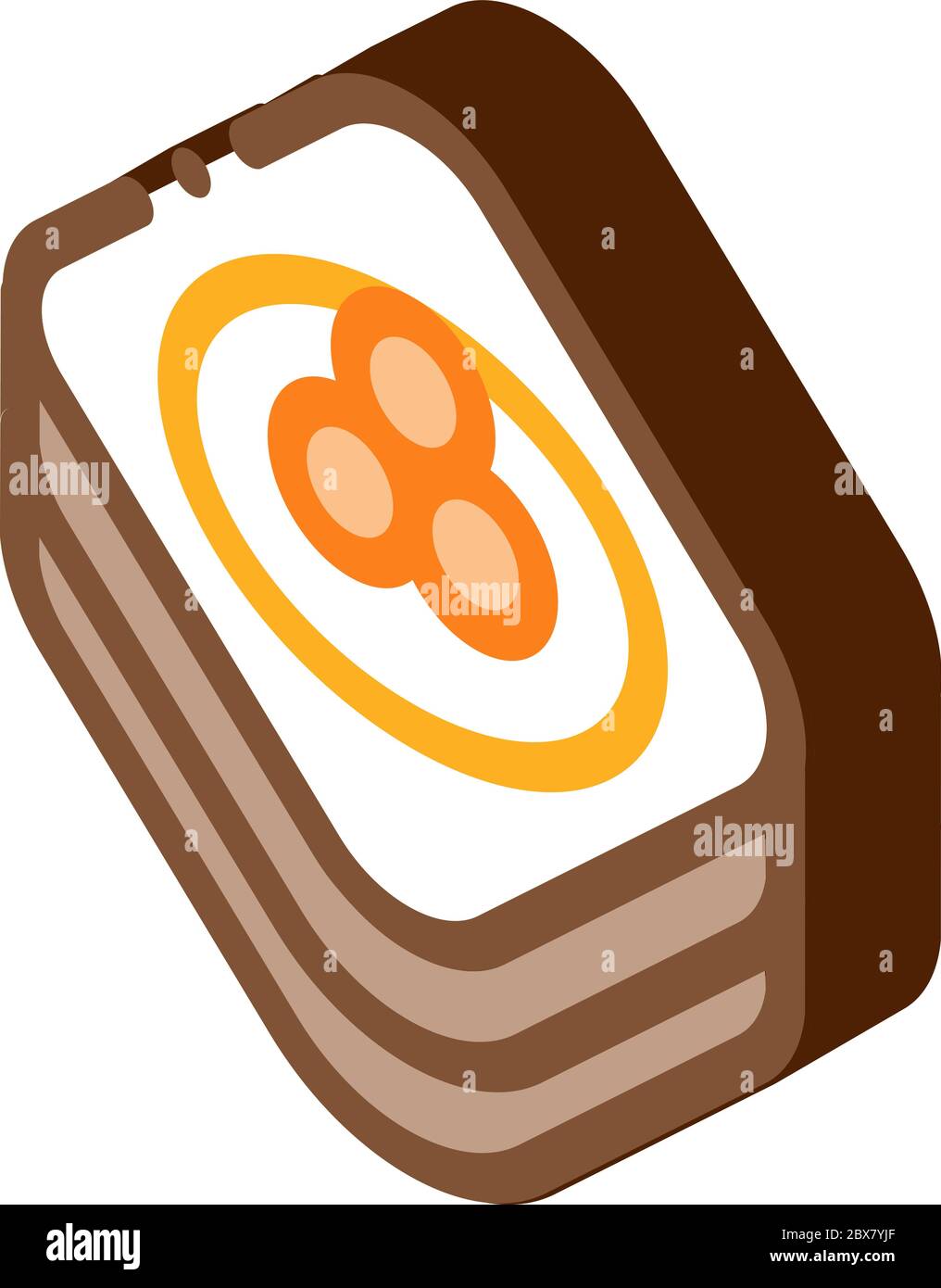 Caviar On Pancake isometric icon vector illustration Stock Vector