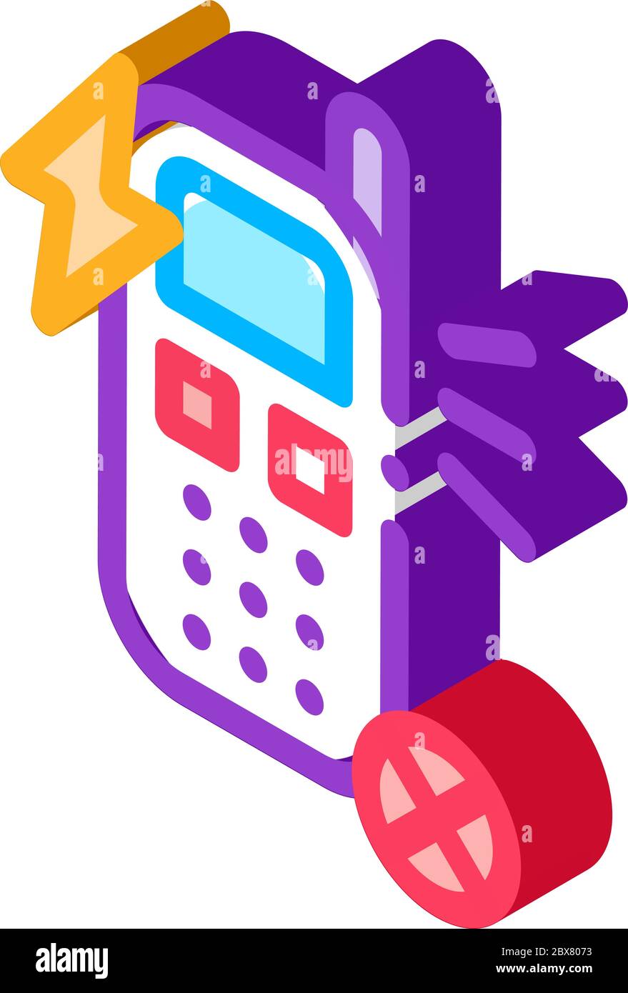 Broken Phone isometric icon vector illustration Stock Vector Image ...