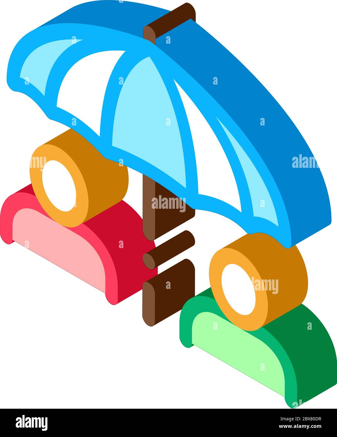Human Umbrella isometric icon vector illustration Stock Vector Image ...
