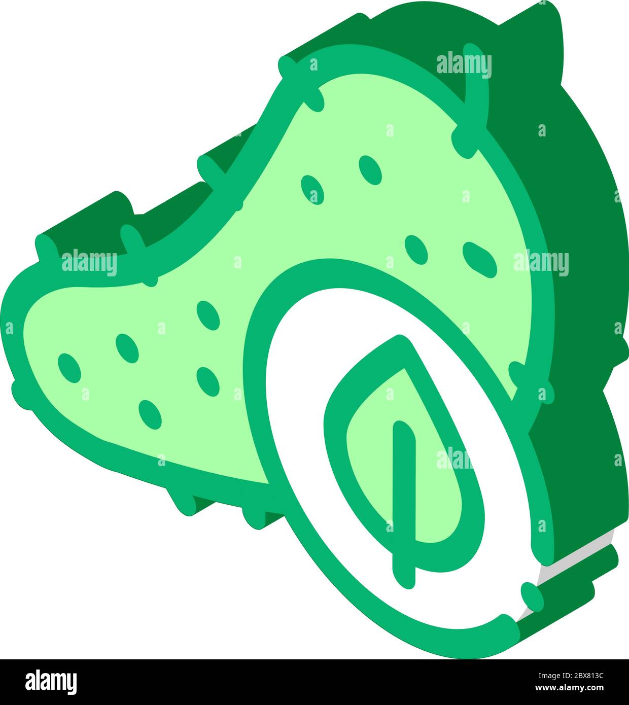 Cucumber Leaf isometric icon vector illustration Stock Vector
