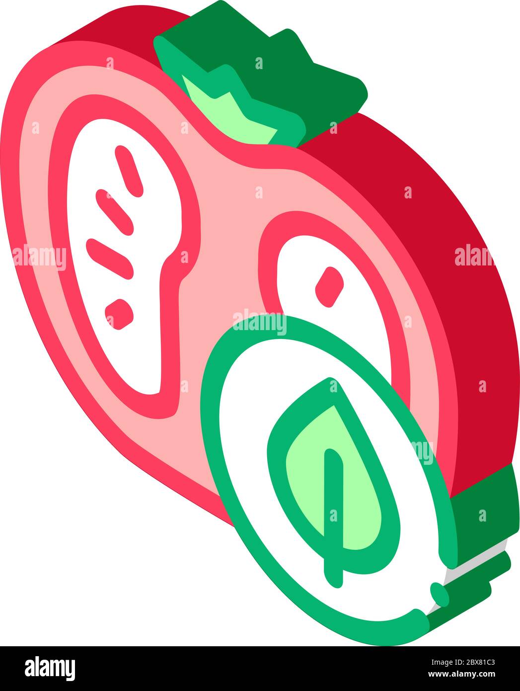 Tomato Leaf isometric icon vector illustration Stock Vector