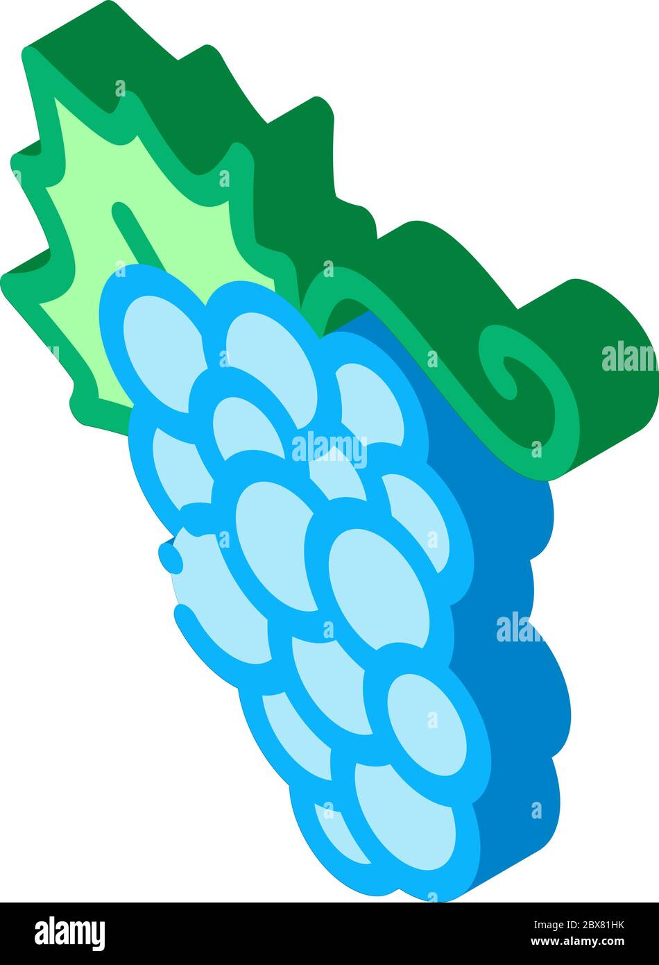 Grape Berries isometric icon vector illustration Stock Vector