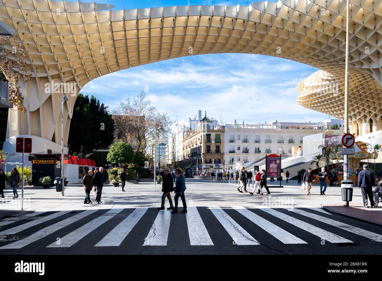 The futuristic architecture of the metropol square. Seville, Andalusia. spain Stock Photo
