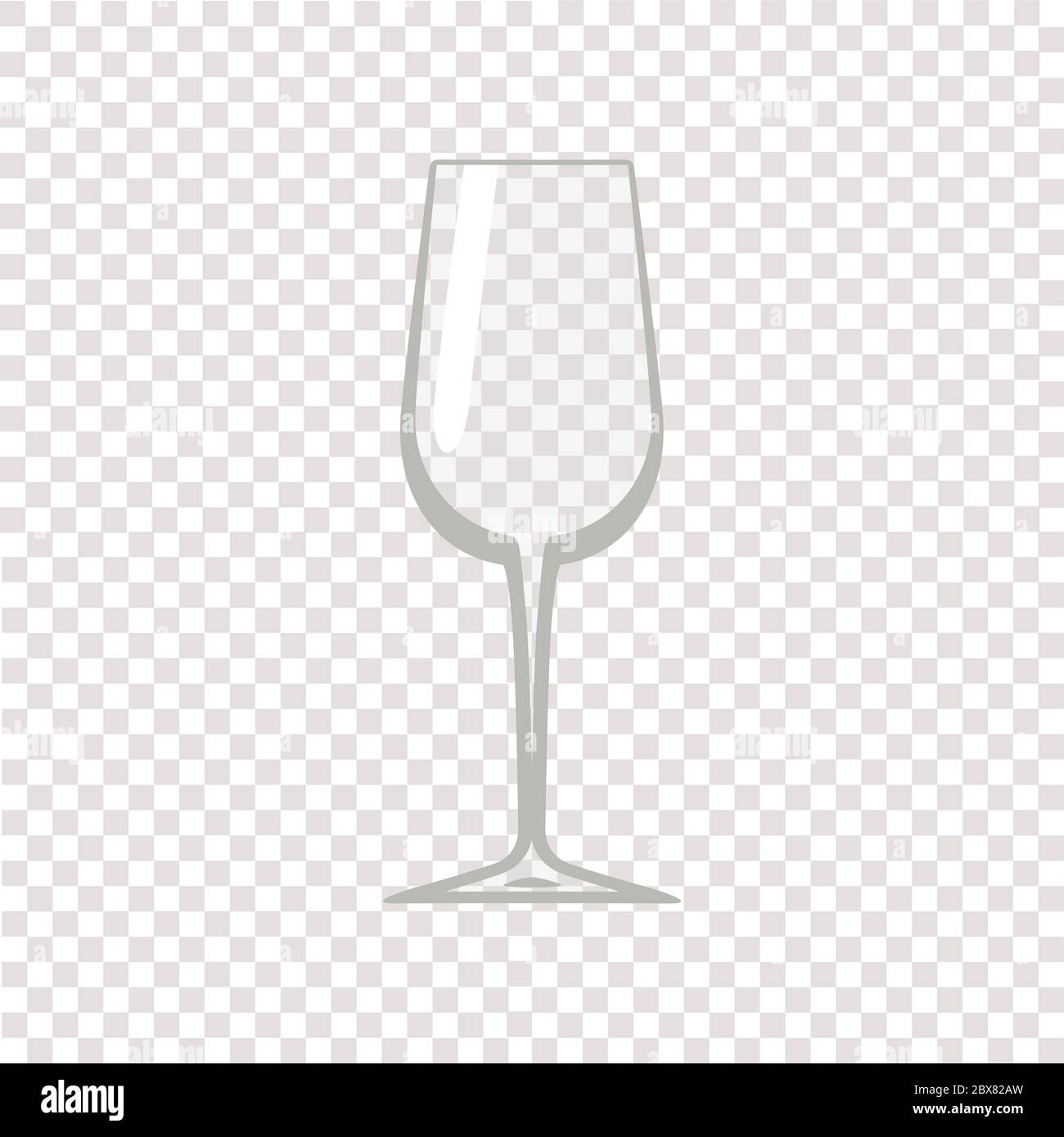 Wine glass. Transparent empty wine glass. Vector illustration Stock ...