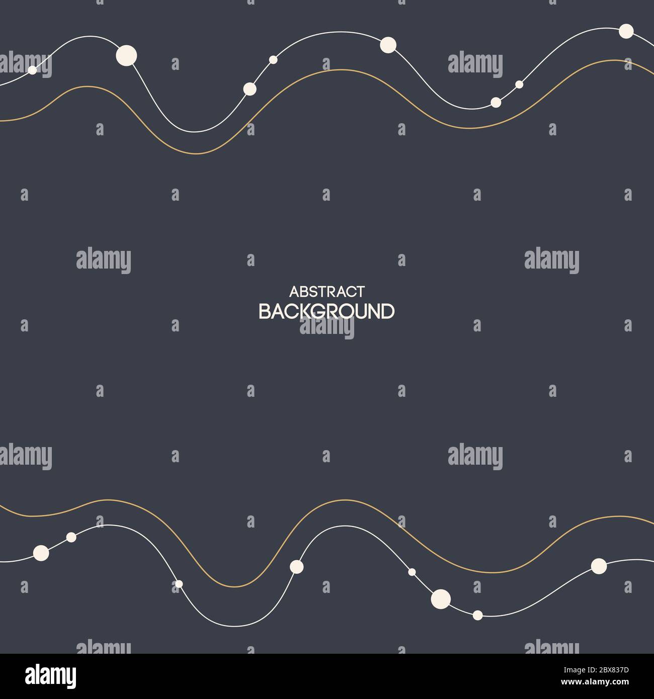 Abstract background, poster, card. Composition of smooth lines and dots ...