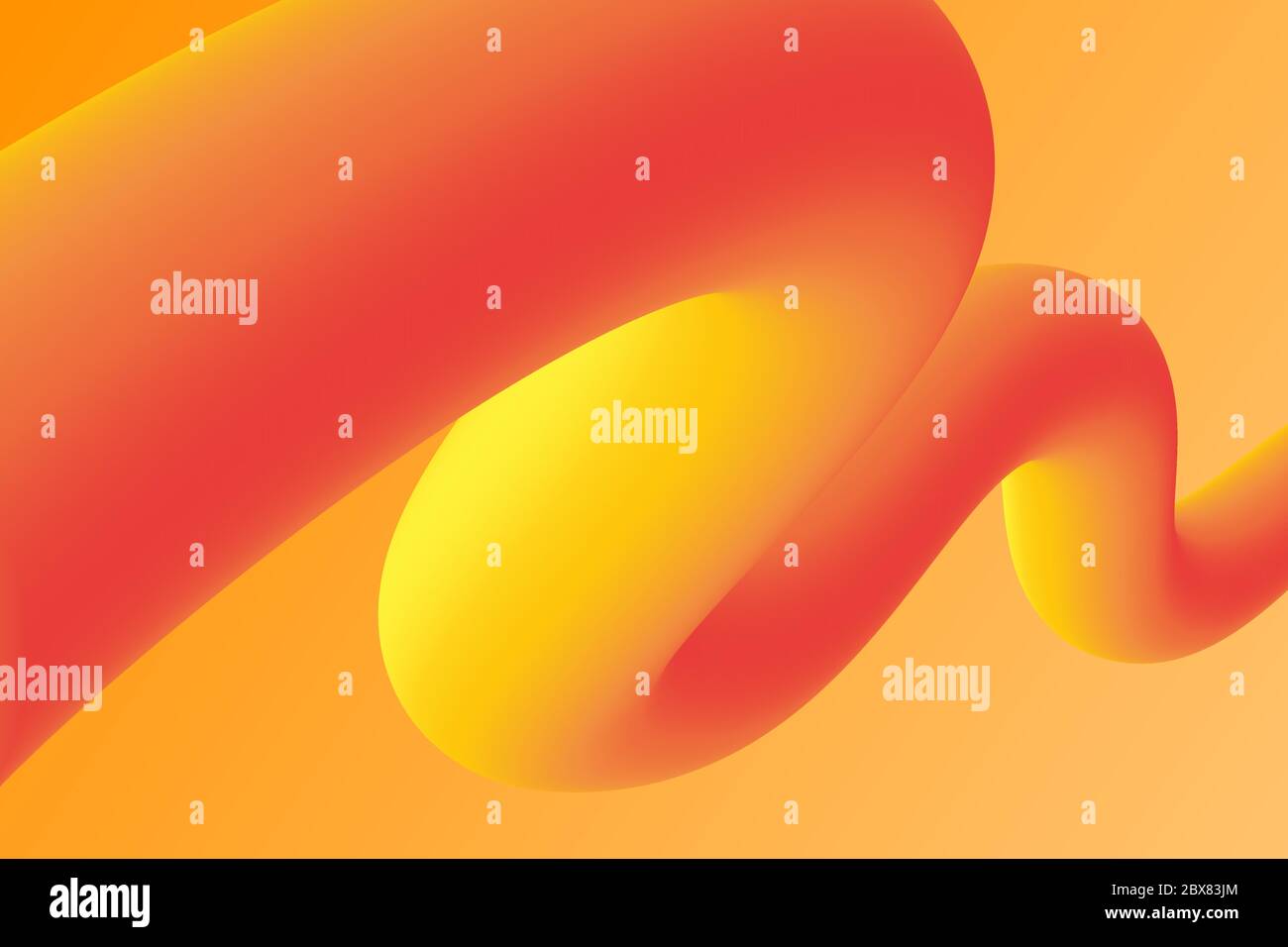 Fluid abstract curve gradient design on orange background. Liquid shape for cover, poster, banner template. Stock Vector