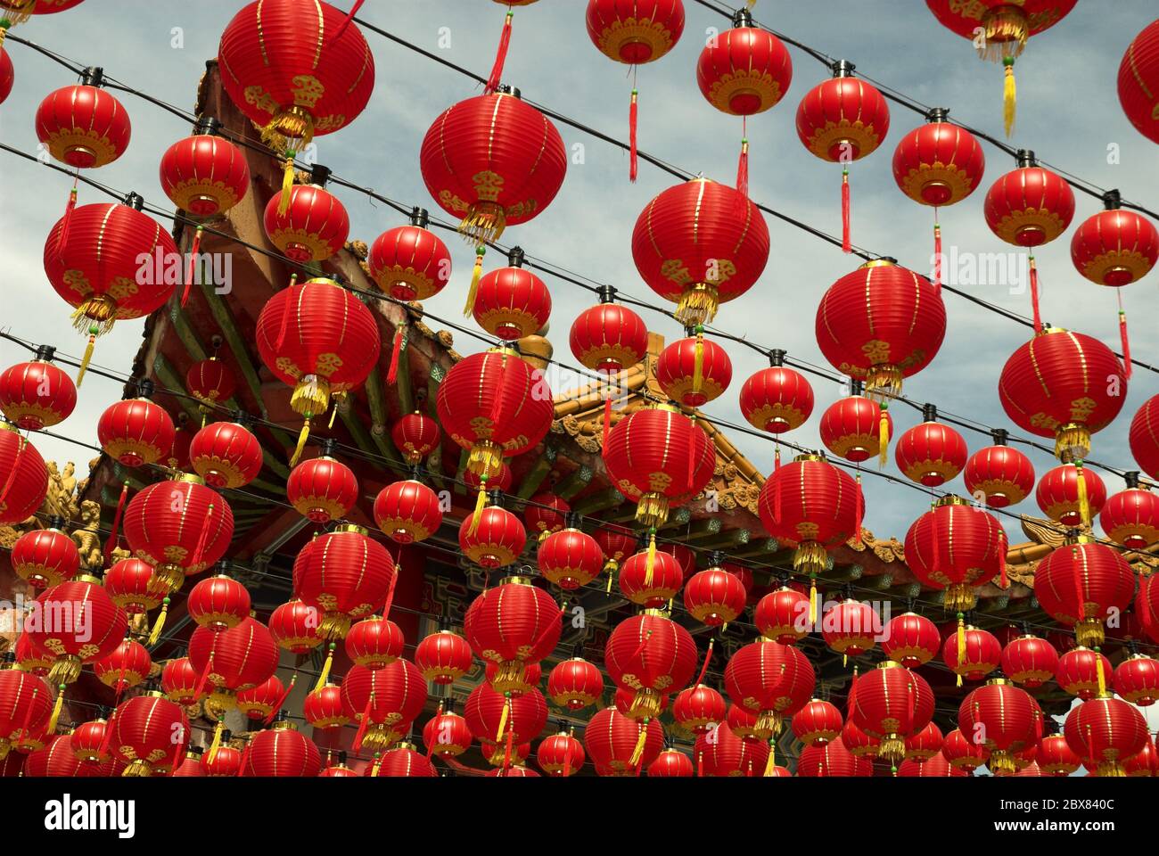 Chinese New Year lanterns at Thean Hou Temple, Kuala Lumpur, Malaysia ...