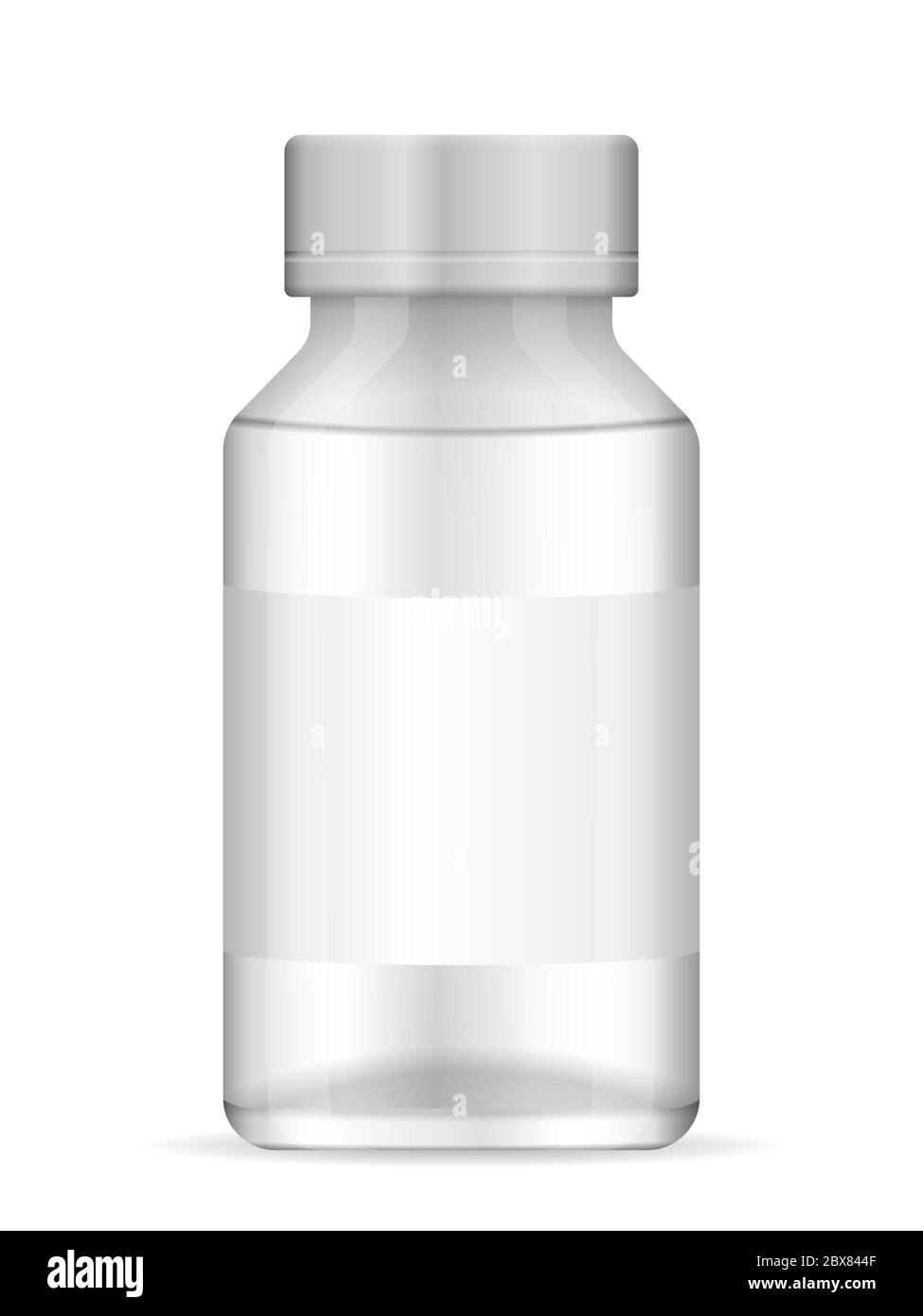 Glass medical bottle on a white background. Vector illustration Stock Photo Alamy