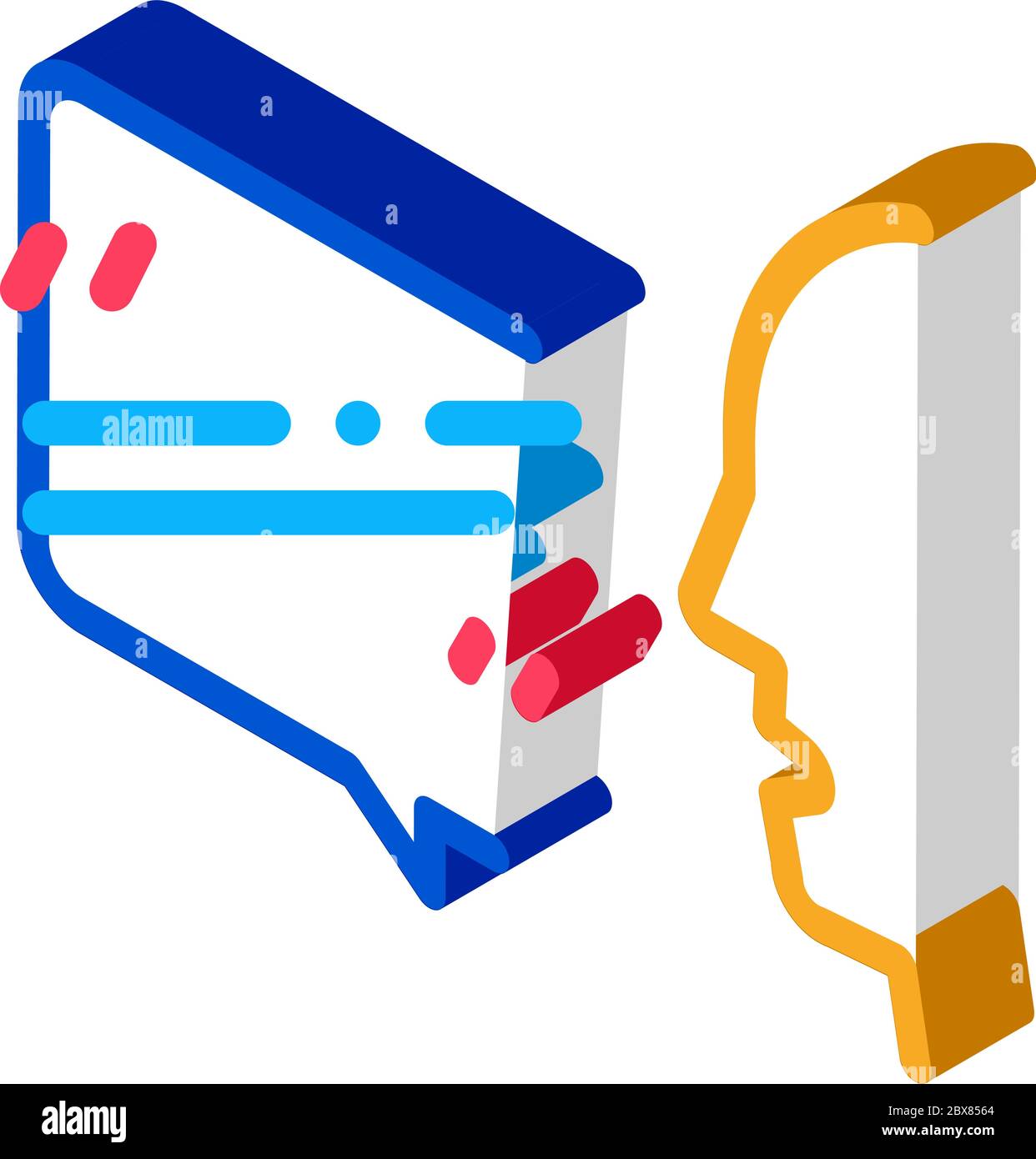 Human Speaking isometric icon vector illustration Stock Vector Image ...