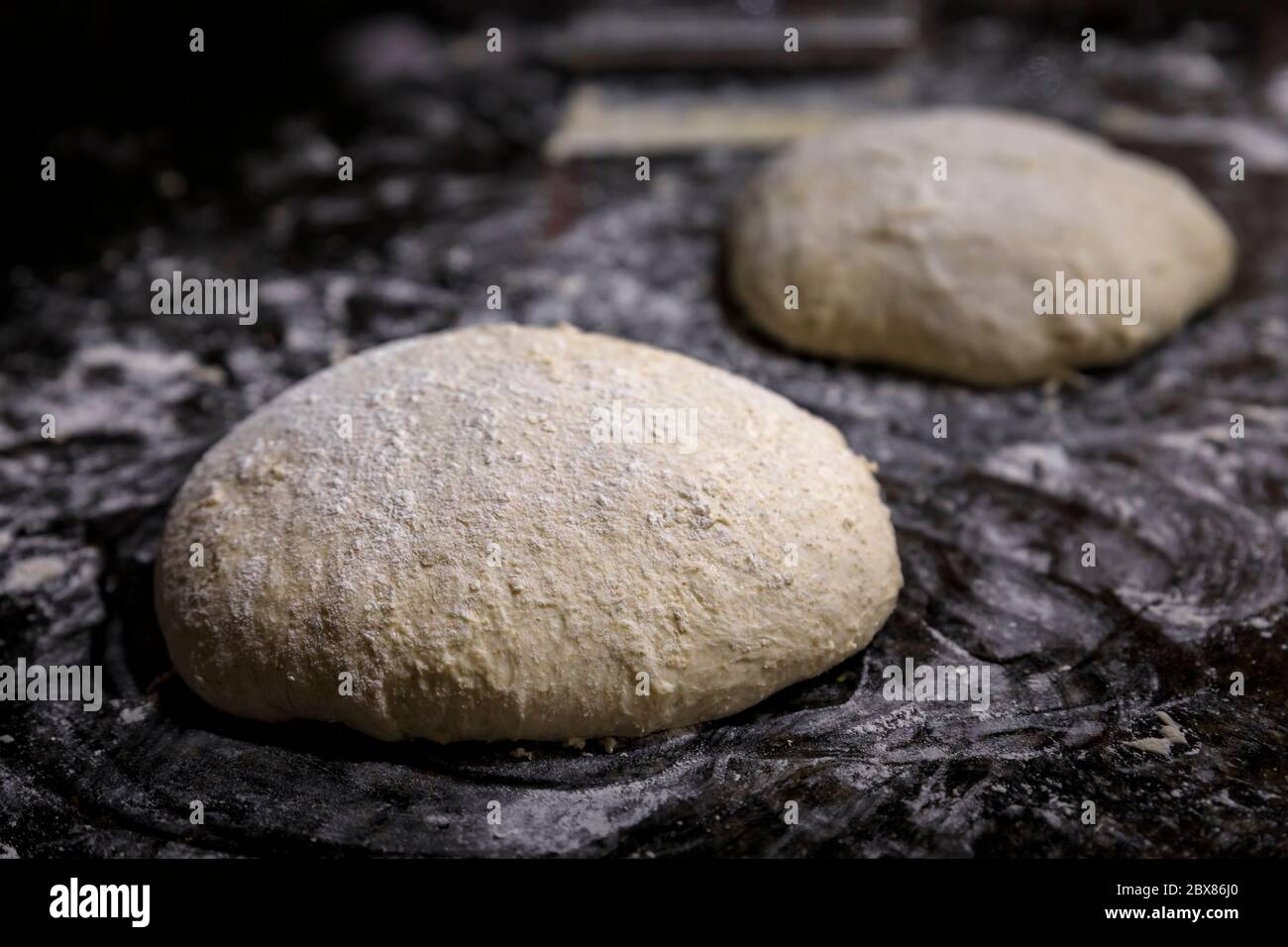 High hydration rye and wheat sourdough loaf shaped for an artisanal