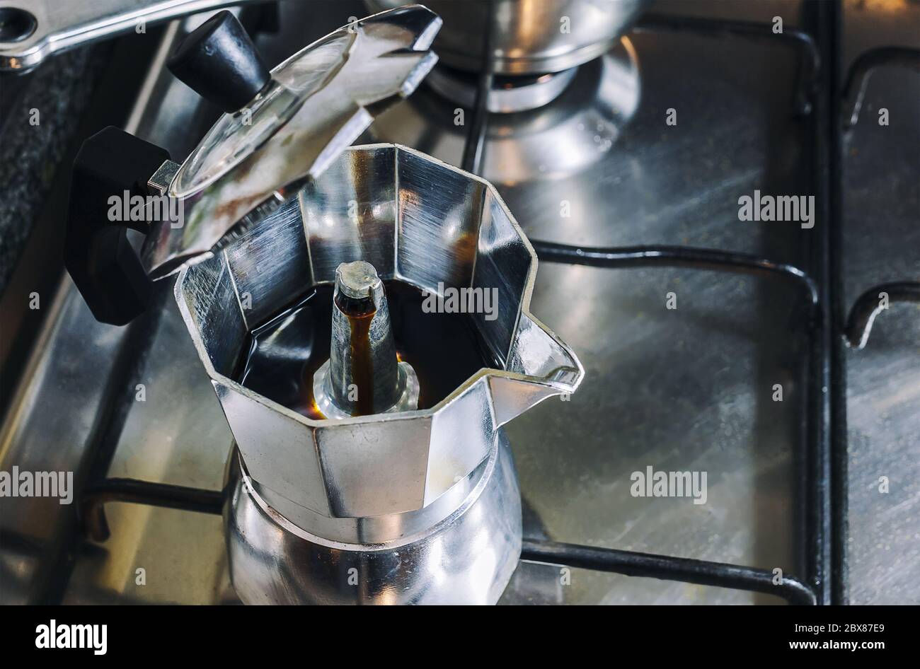 The Italian coffee maker (mocha coffee maker) - greca, macchinetta Stock  Photo - Alamy