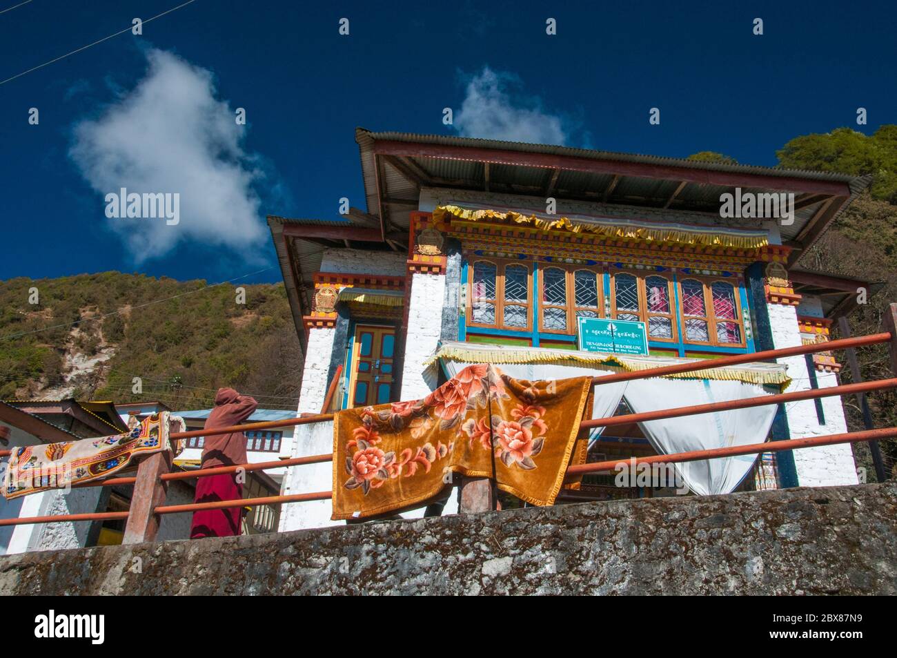 Ani Gompa, a Gelugpa Buddhist nunnery, Tawang, Arunachal Pradesh, northeast India Stock Photo