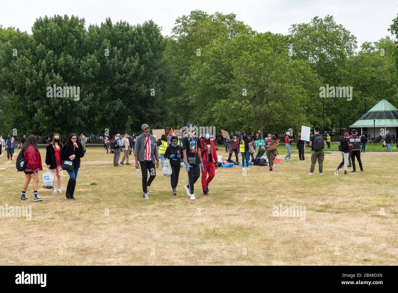 Black lifes matter hyde park demo Stock Photo - Alamy