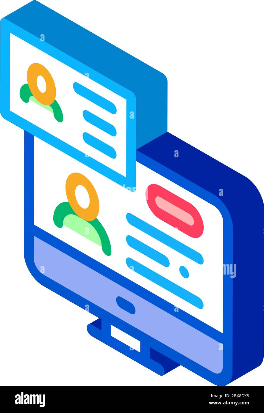 Check Document isometric icon vector illustration Stock Vector