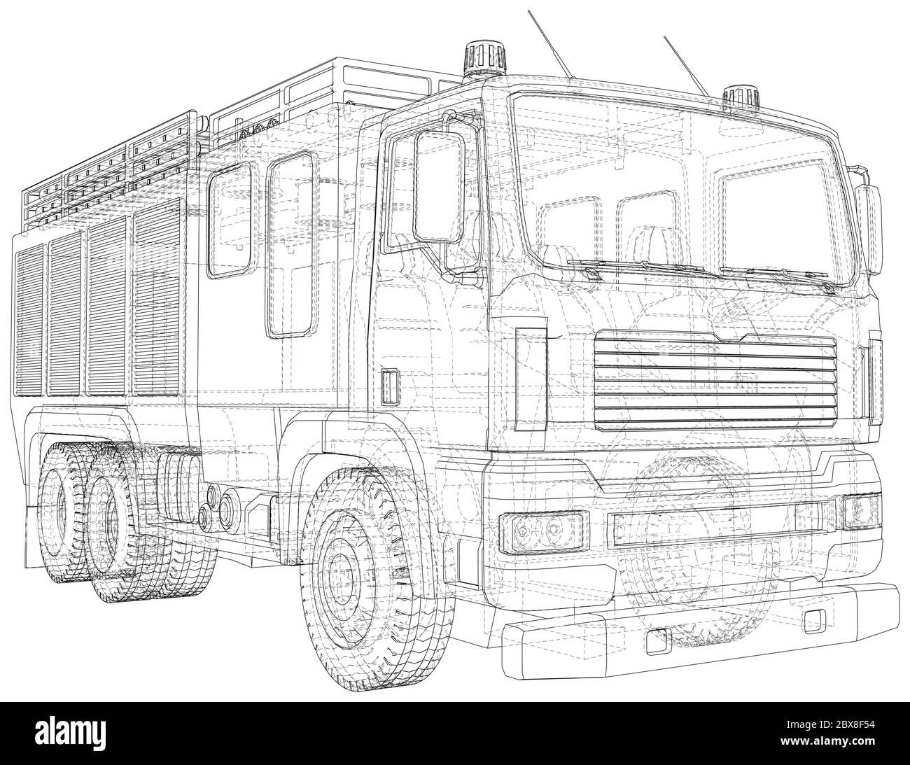 Fire Truck Drawing  How To Draw A Fire Truck Step By Step