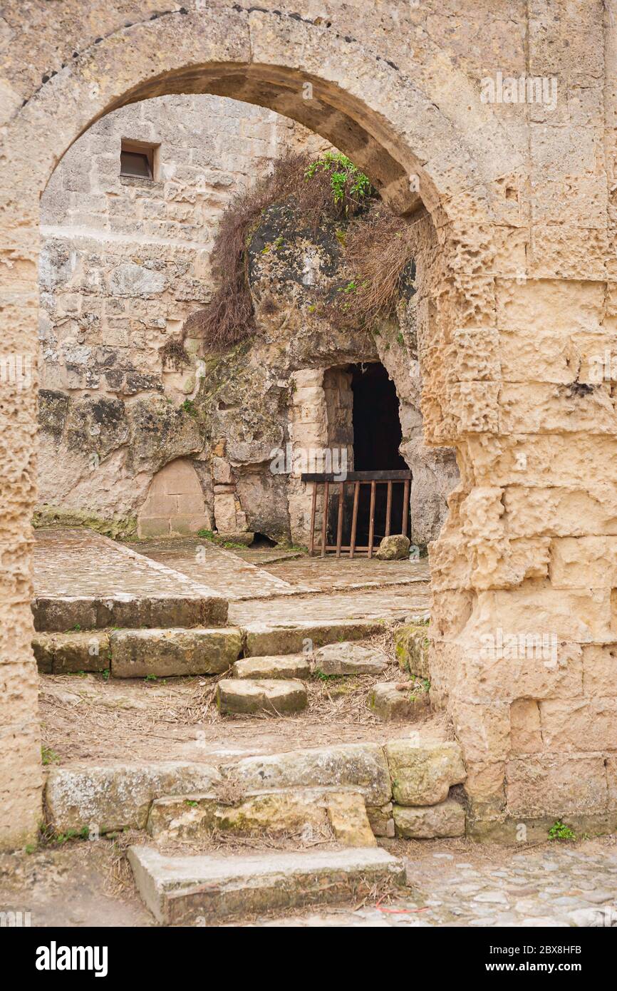 Matera old town, UNESCO World Heritage Site, European Capital of Culture 2019. Basilicata, Italy Stock Photo