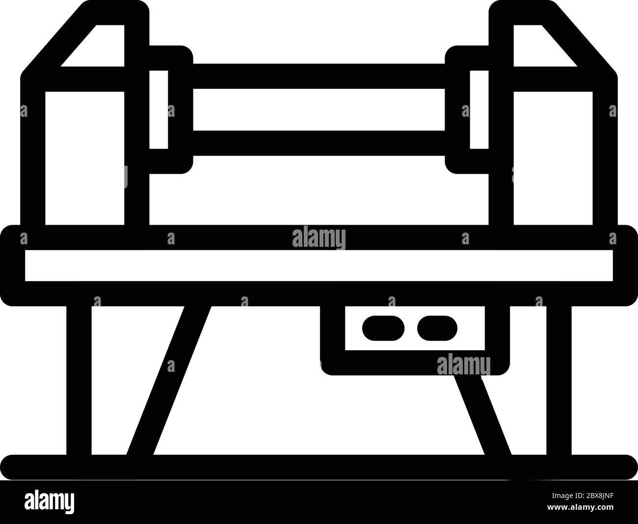 Industrial milling machine icon, outline style Stock Vector