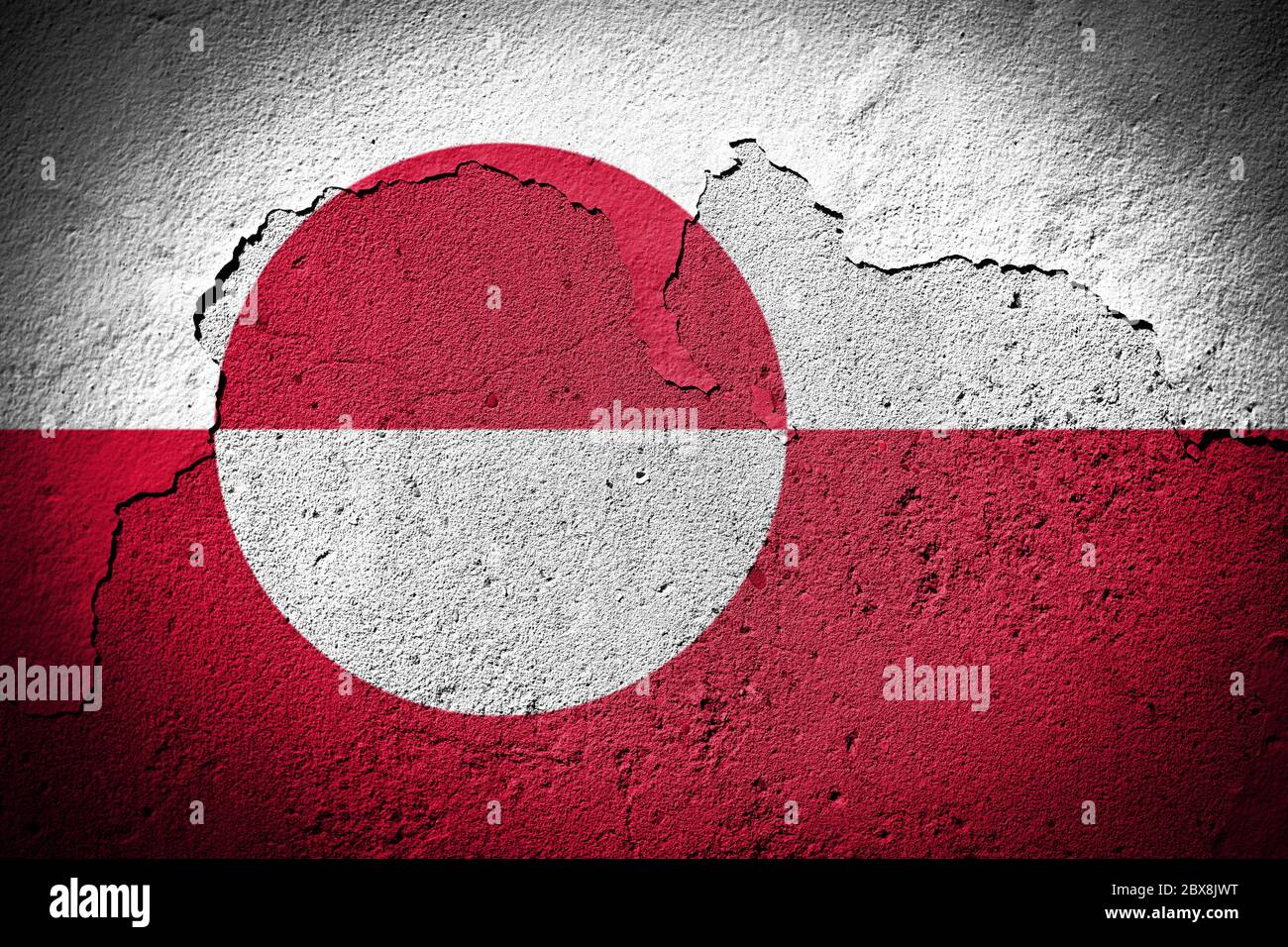 Flag greenland on old vintage hi-res stock photography and images - Alamy