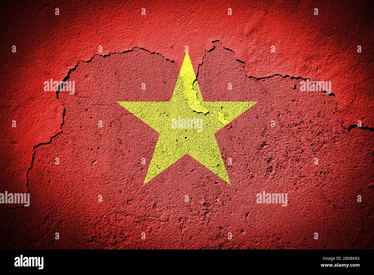 Vietnam flag on old vintage hi-res stock photography and images - Alamy