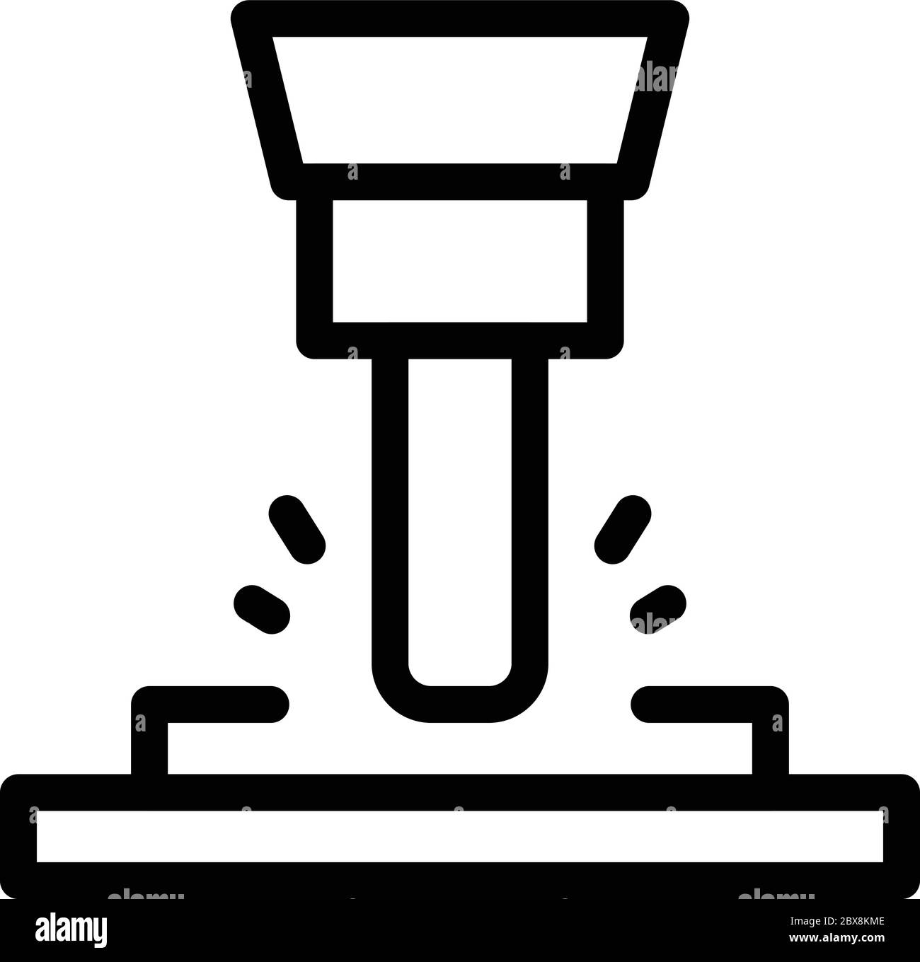 Trailer milling machine icon, outline style Stock Vector Image & Art ...