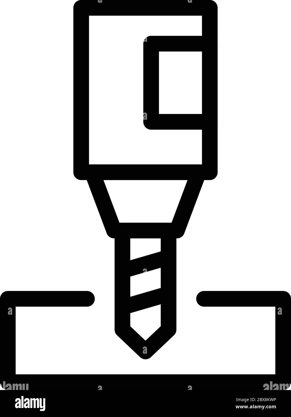 Business modern milling machine icon, outline style Stock Vector Image ...