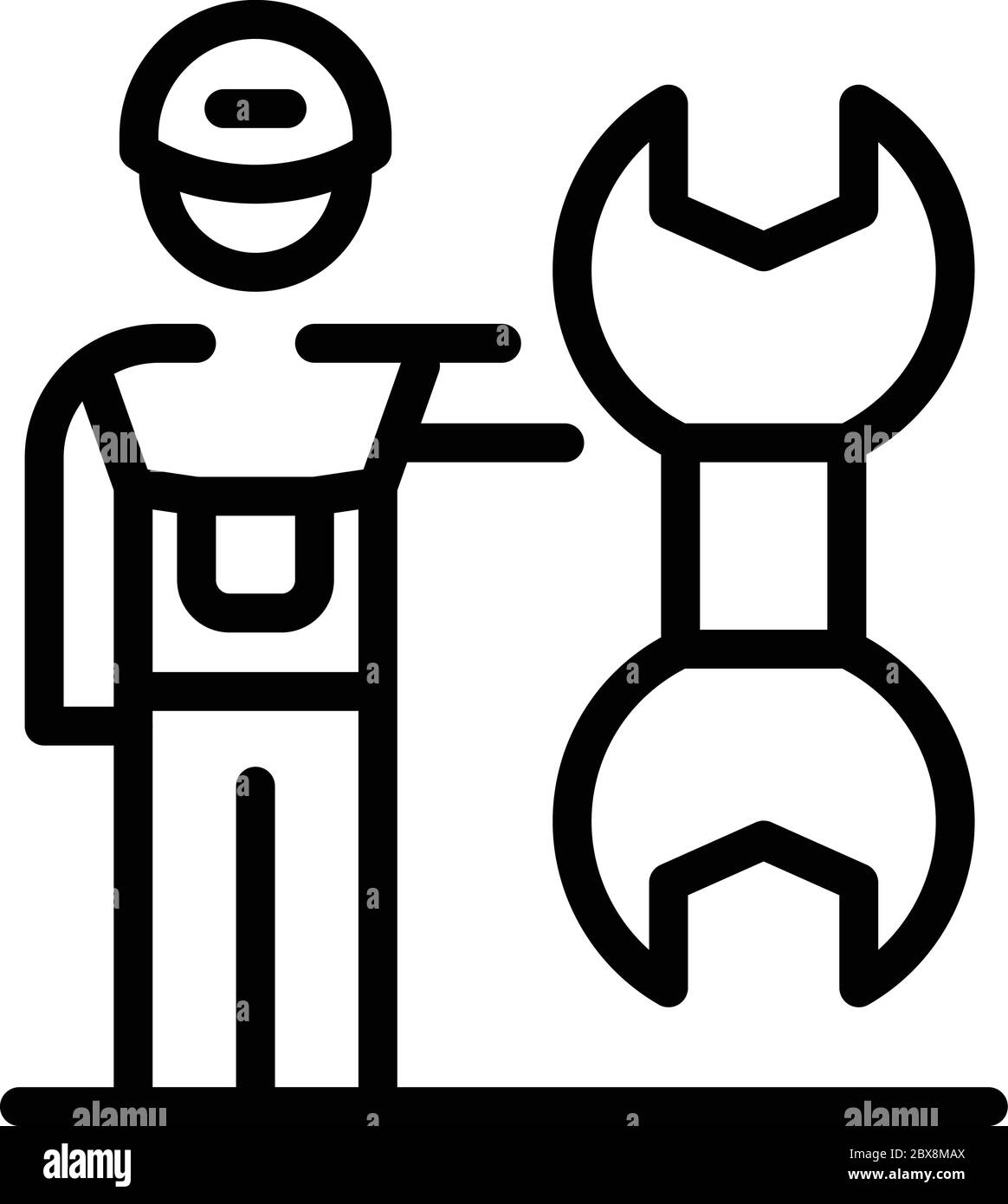 auto-mechanic-icon-outline-style-stock-vector-image-art-alamy